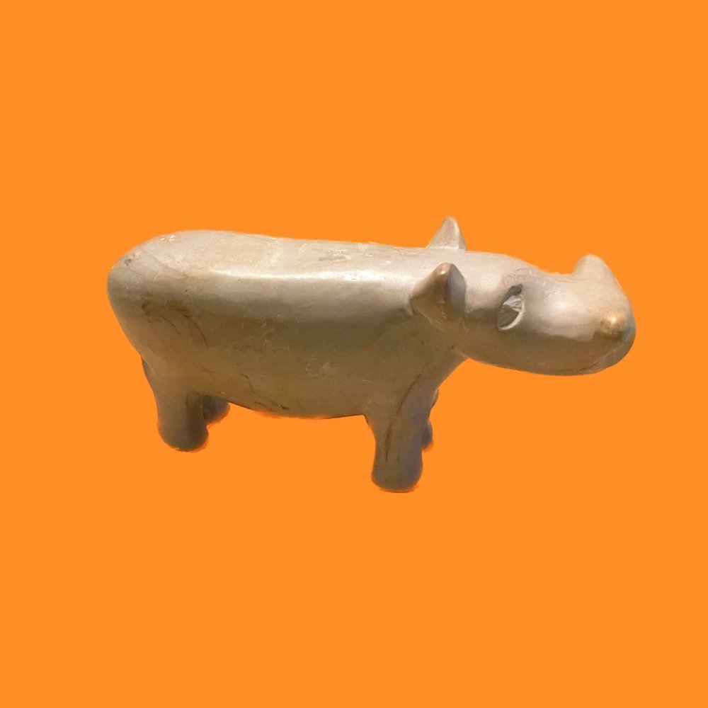 Warthog Paperweight Made of Smooth Stone